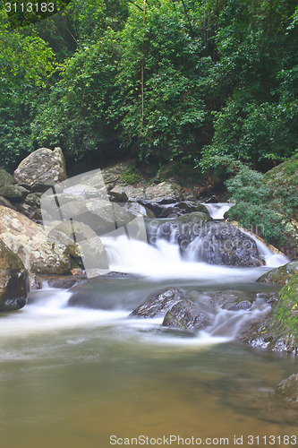 Image of Nature waterfall in deep forest