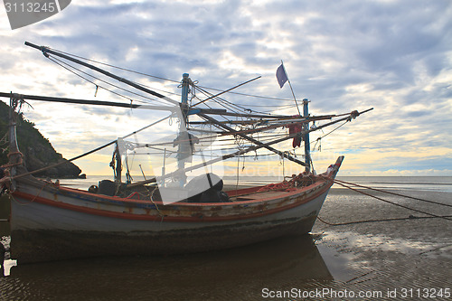 Image of Fishing boat on the beach