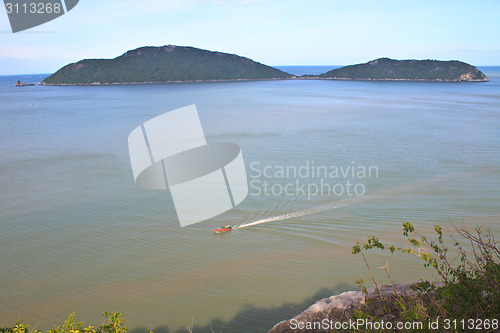 Image of Beautiful tropical island, beach landscape