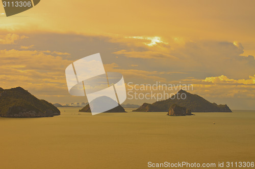 Image of Beautiful tropical island, beach landscape