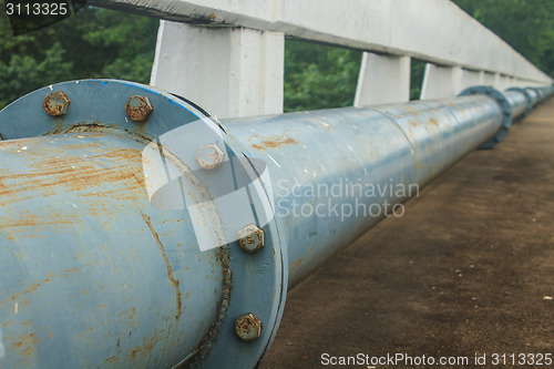 Image of  old Water Pipeline on the Bridge 