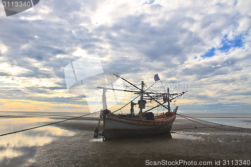 Image of Fishing boat on the beach