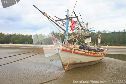 Image of Fishing boat on the beach