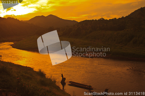 Image of sunset on river