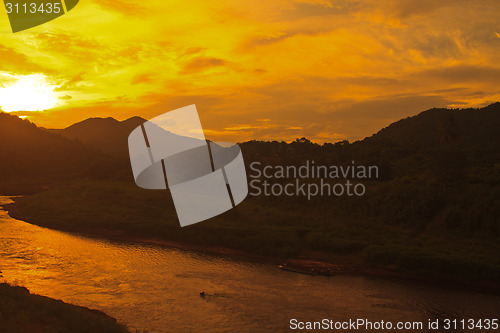 Image of sunset on river