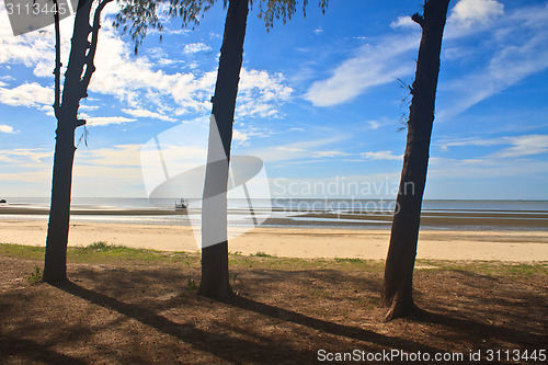 Image of  beach and tropical sea in summer