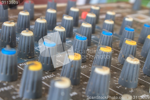 Image of old buttons equipment audio