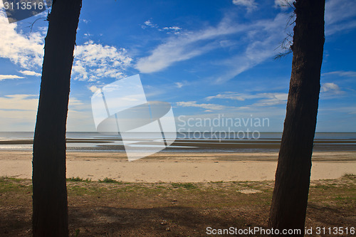 Image of  beach and tropical sea in summer