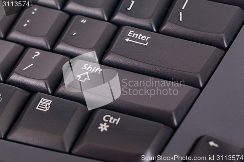 Image of Black colored computer keyboard