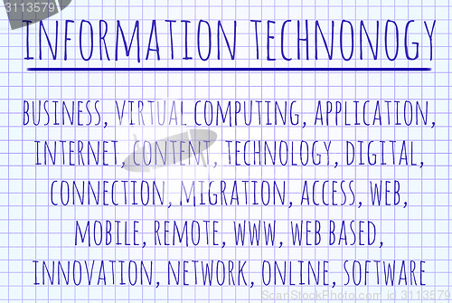 Image of Information technology word cloud
