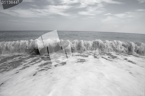 Image of strange sea effect in wave ocean beach