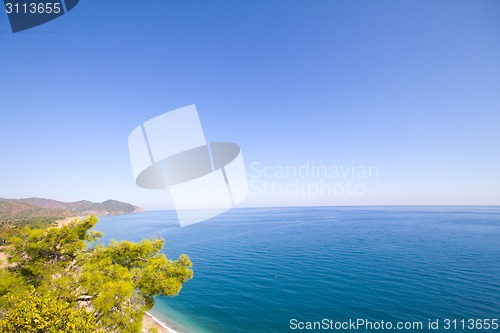 Image of Olimpos Mediterranean Sea and Mountain . Antalya. Turkey