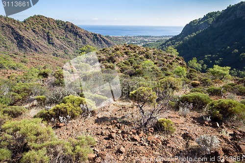 Image of mountain valley to Mediterranean Sea