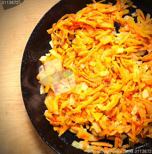 Image of roasted carrots and onions