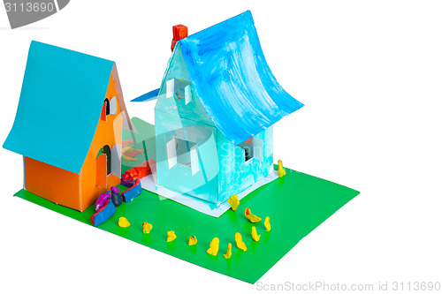 Image of toy cardboard house