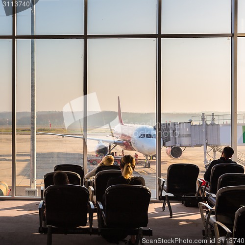 Image of Passengers waiting on the airport.