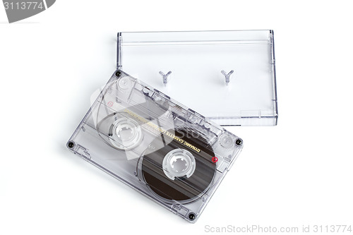 Image of close up of vintage audio tape cassette