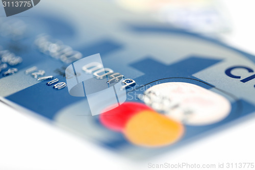 Image of close up stacking credit cards