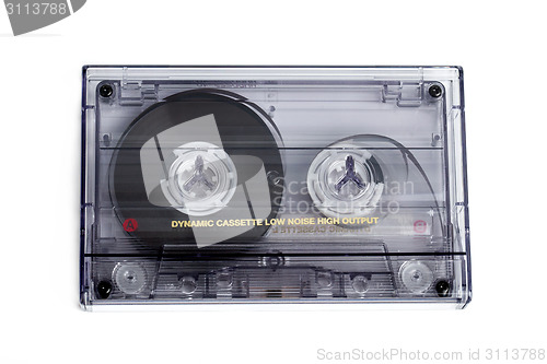 Image of close up of vintage audio tape cassette