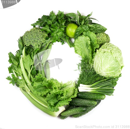 Image of vegetables isolated on white 
