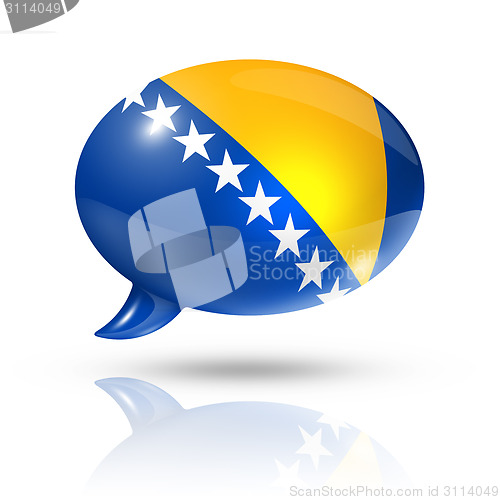 Image of Bosnia and Herzegovina flag speech bubble