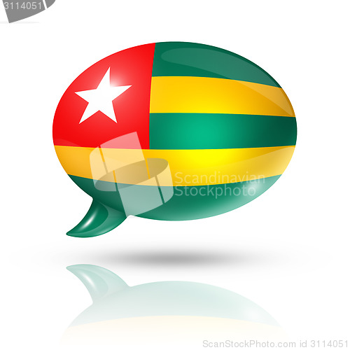 Image of Togolese flag speech bubble