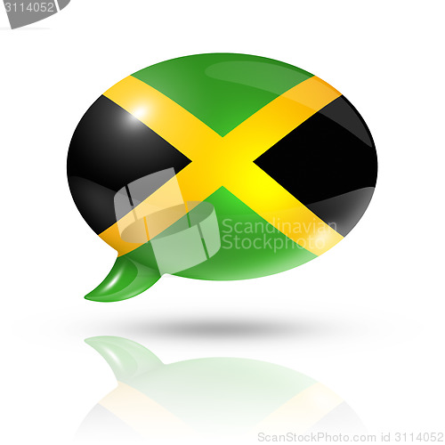 Image of Jamaican flag speech bubble