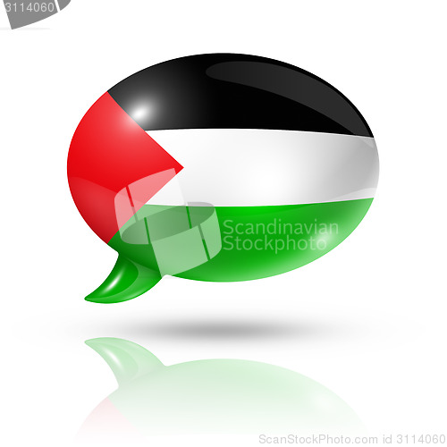Image of Palestinian flag speech bubble