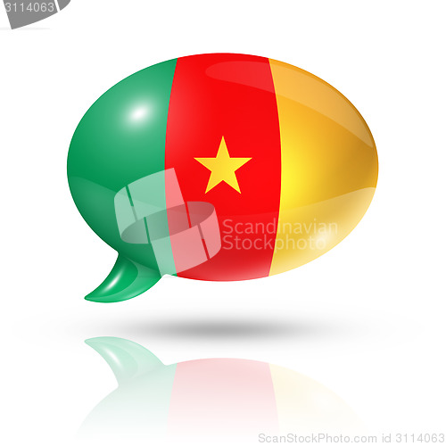 Image of Cameroonian flag speech bubble