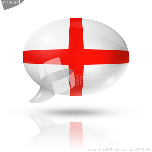 Image of English flag speech bubble