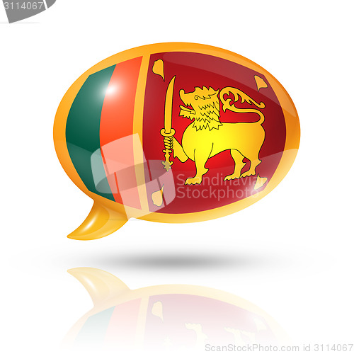 Image of Sri Lanka flag speech bubble