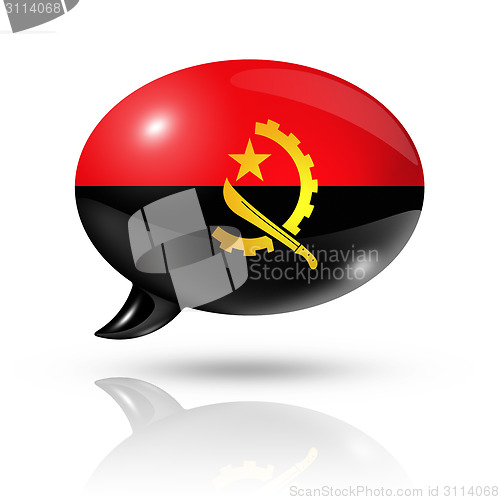 Image of Angolan flag speech bubble