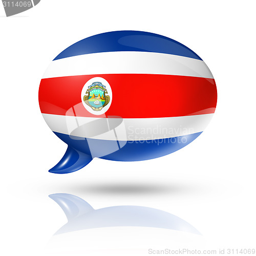 Image of Costa Rican flag speech bubble
