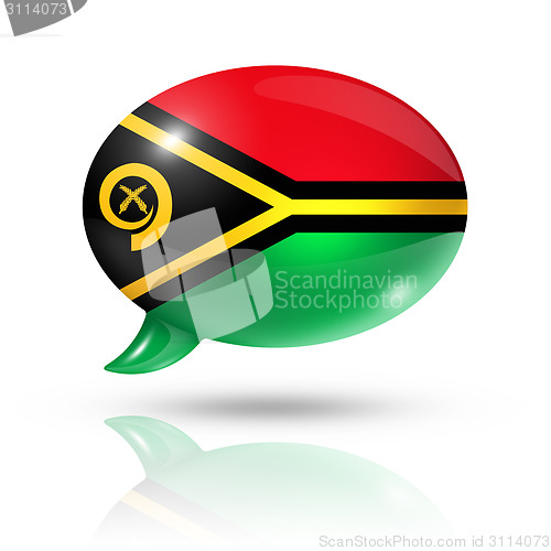 Image of Vanuatu flag speech bubble