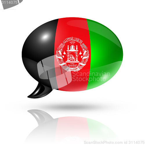 Image of Afghan flag speech bubble