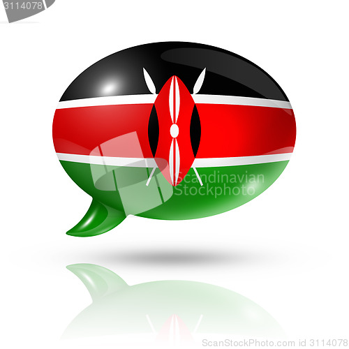 Image of Kenyan flag speech bubble