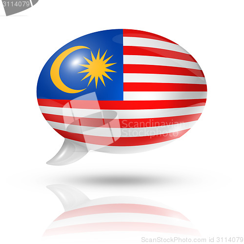 Image of Malaysian flag speech bubble