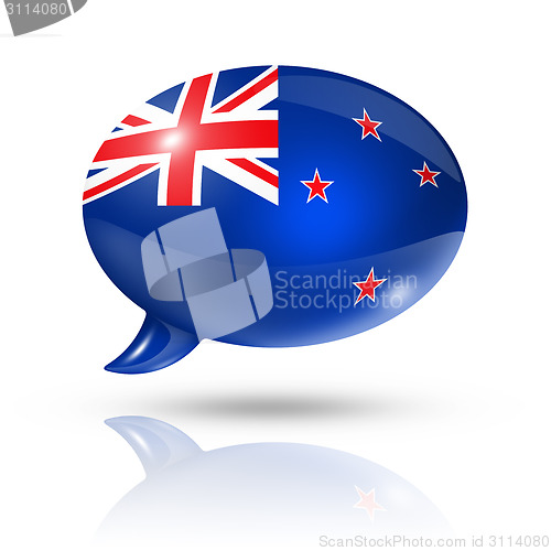 Image of New Zealand flag speech bubble