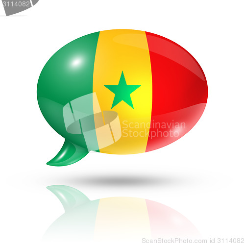 Image of Senegalese flag speech bubble