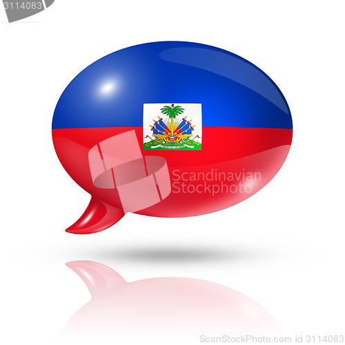 Image of Haitian flag speech bubble