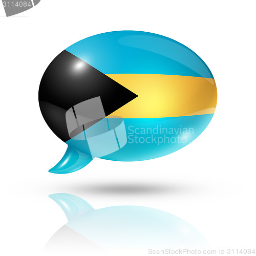 Image of Bahamian flag speech bubble