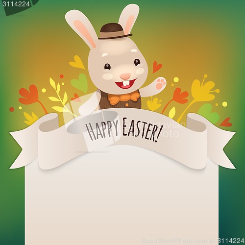 Image of Happy Easter Bunny Greeting Card