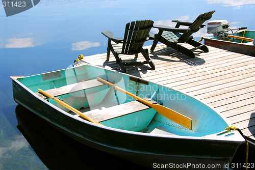 Image of Chairs boat dock