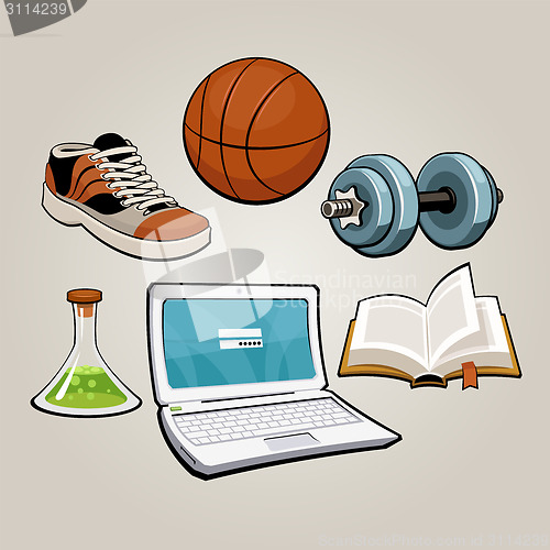 Image of Sports and educational student set