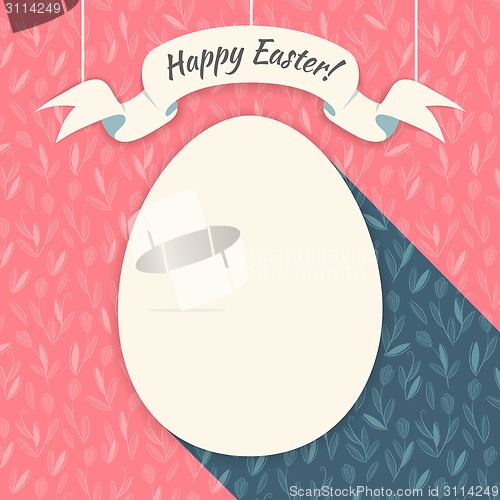 Image of Pink Happy Easter Card