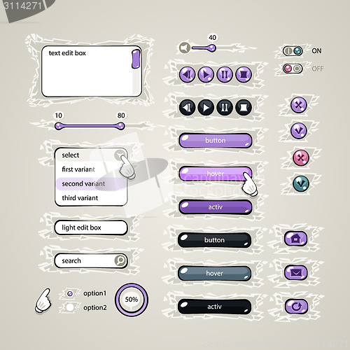Image of Web design elements