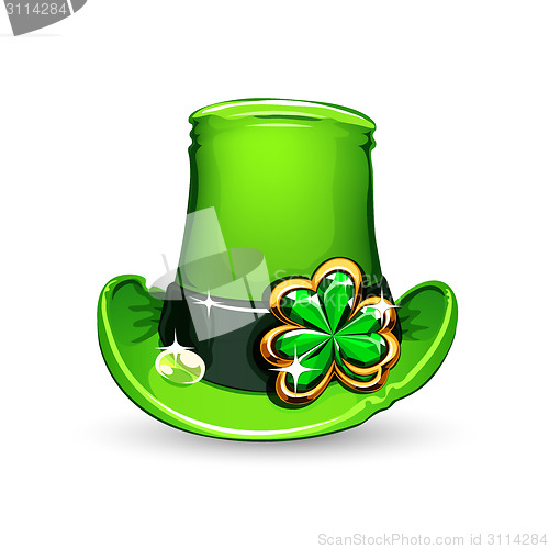 Image of st.Patrick's Day's emerald clover on hat