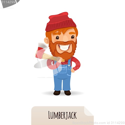 Image of Lumberjack With Axe