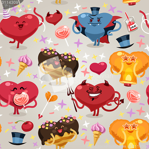 Image of Valentines hearts pattern