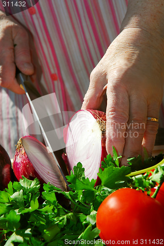 Image of Grandma cooking